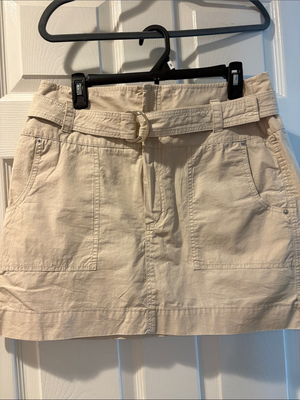 Calvin Klein Beige Mini Skirt with Belt
